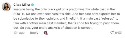 Ciara Miller Defends Venita Aspen Amid Craig Conover Drama on Southern Charm