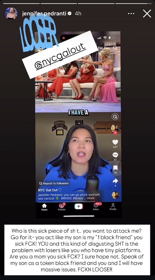 RHOC Jennifer Pedranti Defends Adopted Son Against Token Black Friend Claims