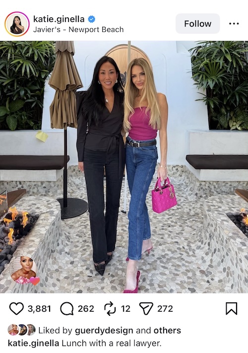 RHOC Katie Ginella Shades Emily SImpson by Hanging With a Real Lawyer