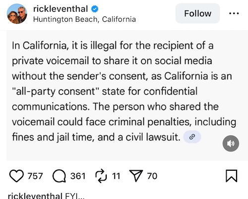 RHOC Rick Leventhal Defends Kelly Dodd After Leaked Voicemail to Jolie