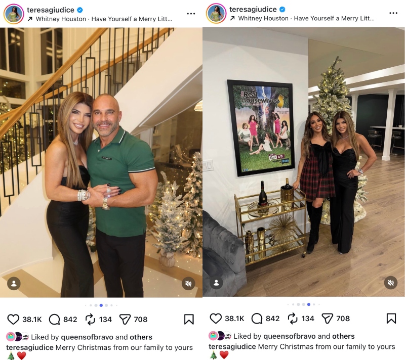 RHONJ Teresa Giudice With Joe and Melissa Gorga on Christmas Eve