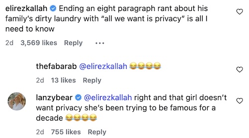 Anwar Hadid's Sister Alana Comments on Brooklyn Beckham and Nicola Peltz's Family Feud