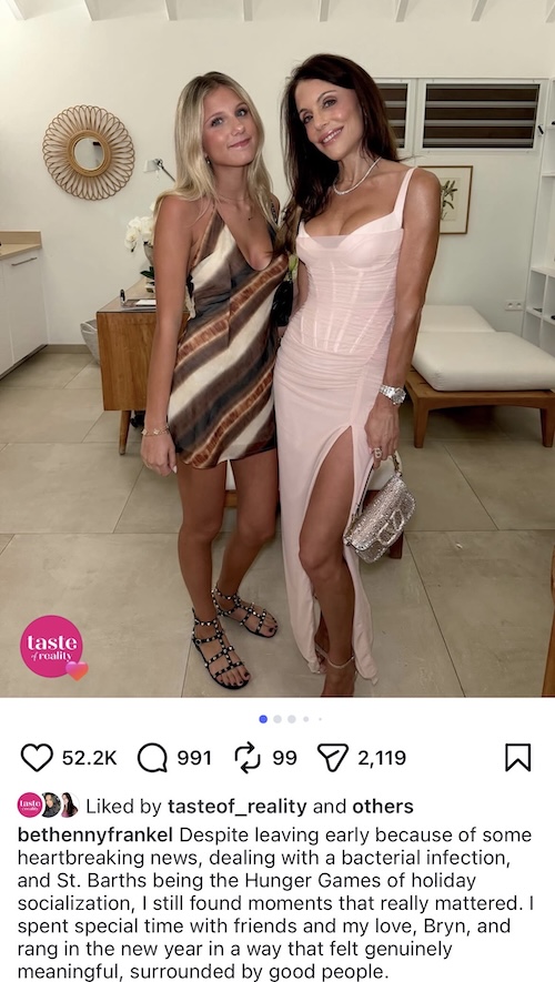 RHONY Bethenny Frankel Enjoys St Barths With Daughter Bryn