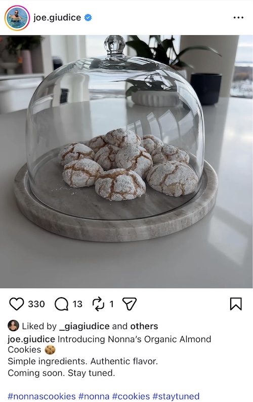 RHONJ Joe Giudice Announces Line of Almond Cookies