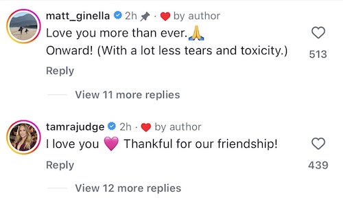 Katie Ginella's Husband Matt and Tamra Judge React to RHOC Exit