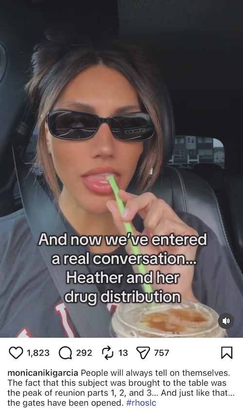 RHOSLC Monica Garcia Accuses Heather Gay of Drug Distribution