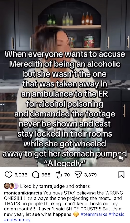 RHOSLC Monica Garcia Claims Cast Member Went to ER for Alcohol Poisoning