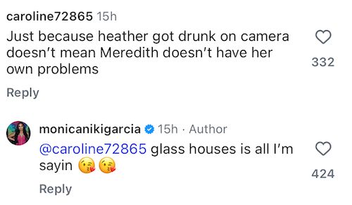 RHOSLC Monica Garcia Reacts to Heather Gay Named After Alcohol Poisoning Claims