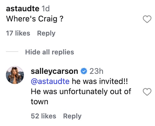Southern Charm Salley Carson Explains Why Craig Didn't Attend Birthday Celebration