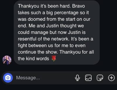 Whitney Rose's Alleged DM is Leaked DM as She Admits She and Justin Are