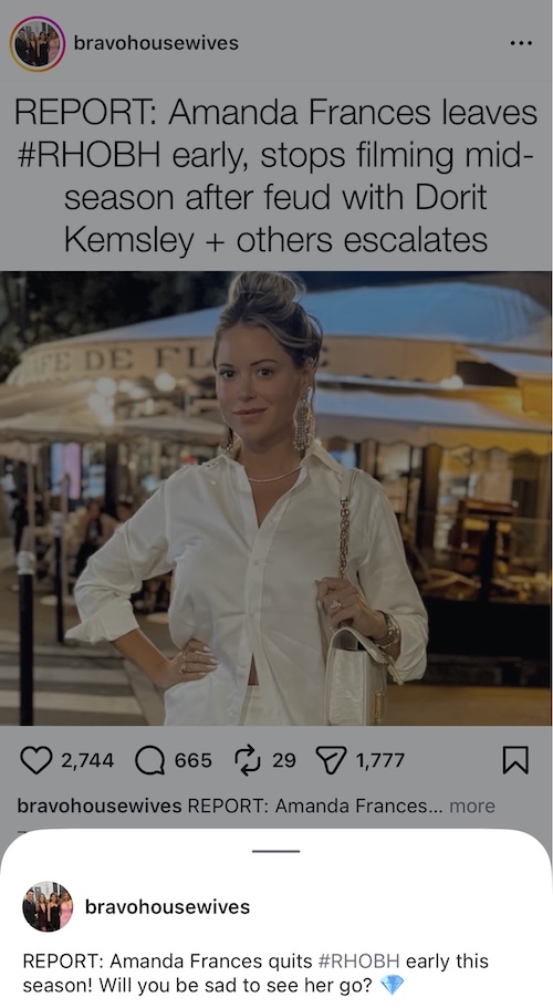 Amanda Frances Alleged Quit RHOBH Midway Through Season 15