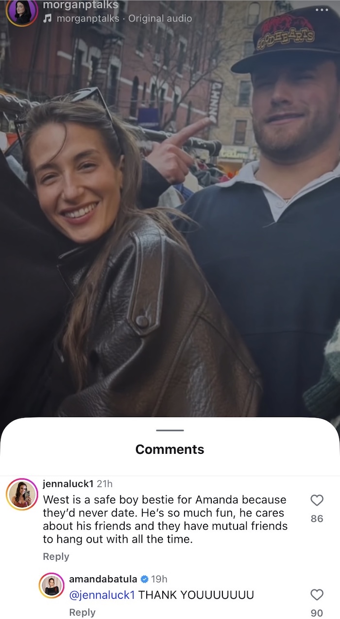 Summer House Amanda Batula Reacts to Fan Pointing Out That She and West Wilson Are Just Friends Amid Rumors