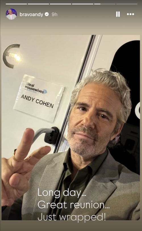 Andy Cohen Shares Selfie From RHOBH Season 15 Reunion