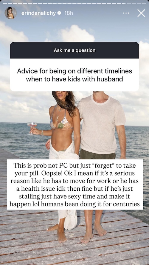 RHONY Erin Lichy Having Kids Advice