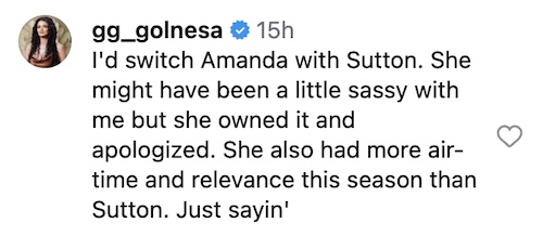GG Claims Amanda Frances Should've Had Better Spot at RHOBH Reunion
