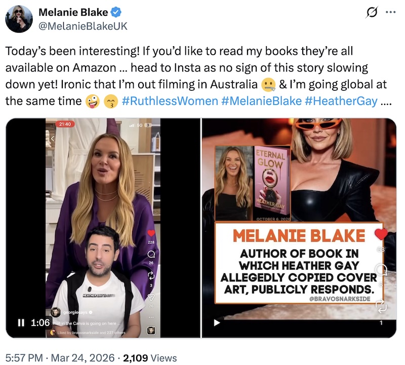 RHOSLC Heather Gay Called Out by Author Melanie Blake Over Cover of Book