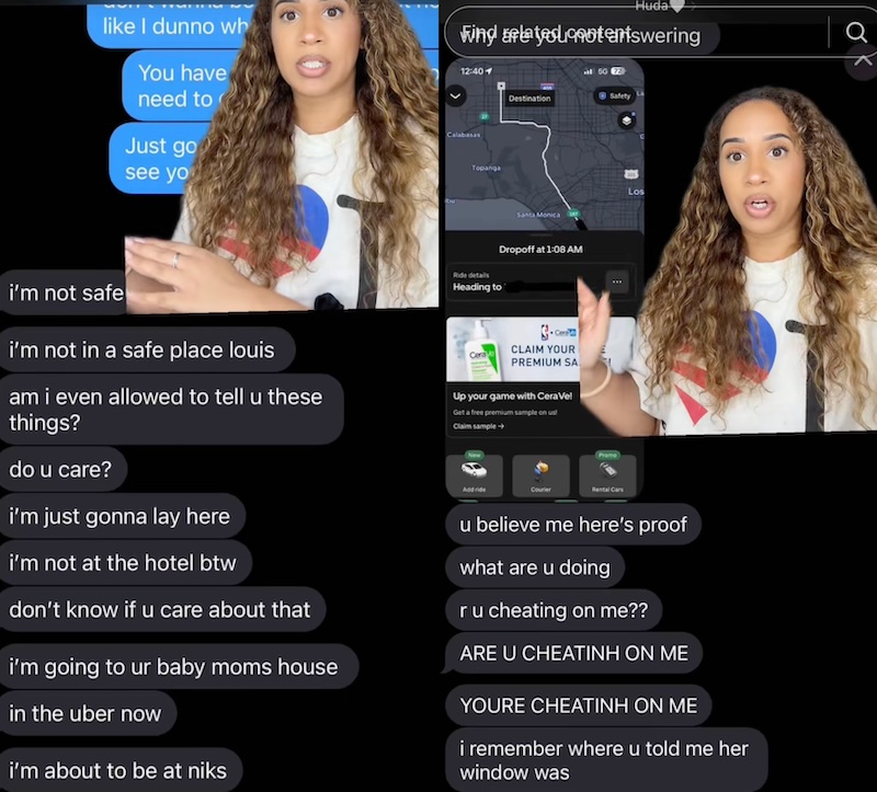 Love Island Huda Mustafa Leaked Texts Show She Took Uber to Nicole's House