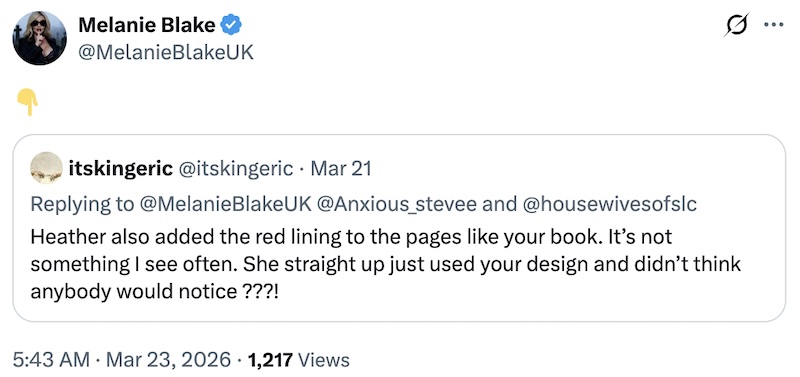 Melanie Blake Reacts to Heather Gay Copying Book