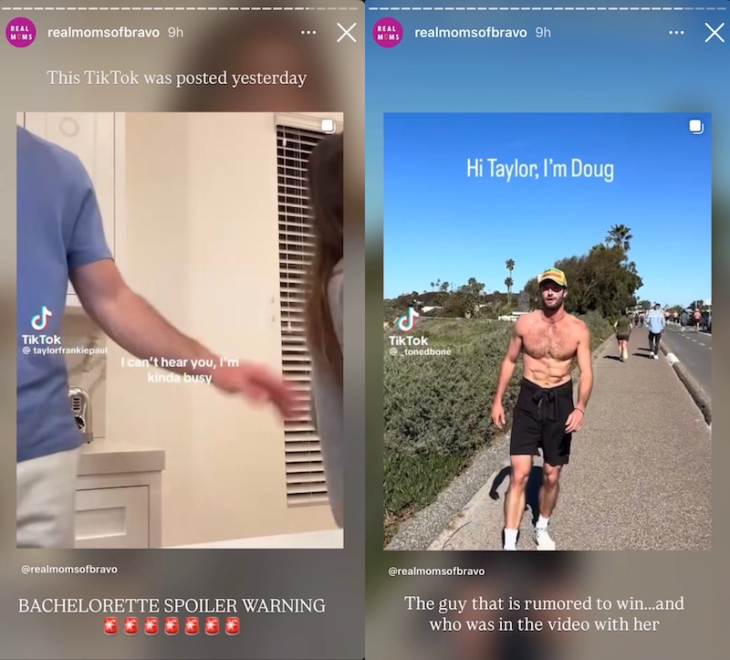 SLOMW Taylor Frankie Paul Seemingly Shares Video With Bachelorette Winner Doug