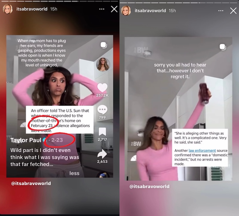 SLOMW Taylor Frankie Paul Shared Post About Unhinged Behavior on Day Dakota Called Police