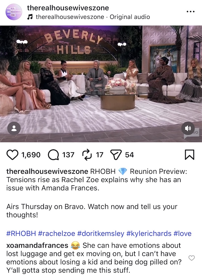 Amanda Frances Calls Out Hypocrisy With RHOBH Cast