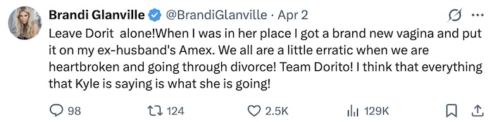 Brandi Glanville Defends Dorit Kemsley Amid RHOBH Drama