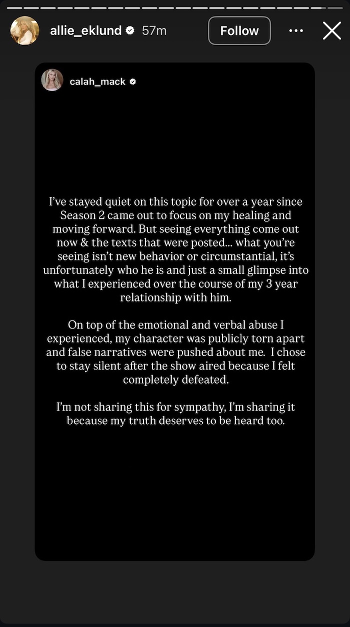 Calah Mack Shares Claims of Emotional Abuse Against Steven McBee