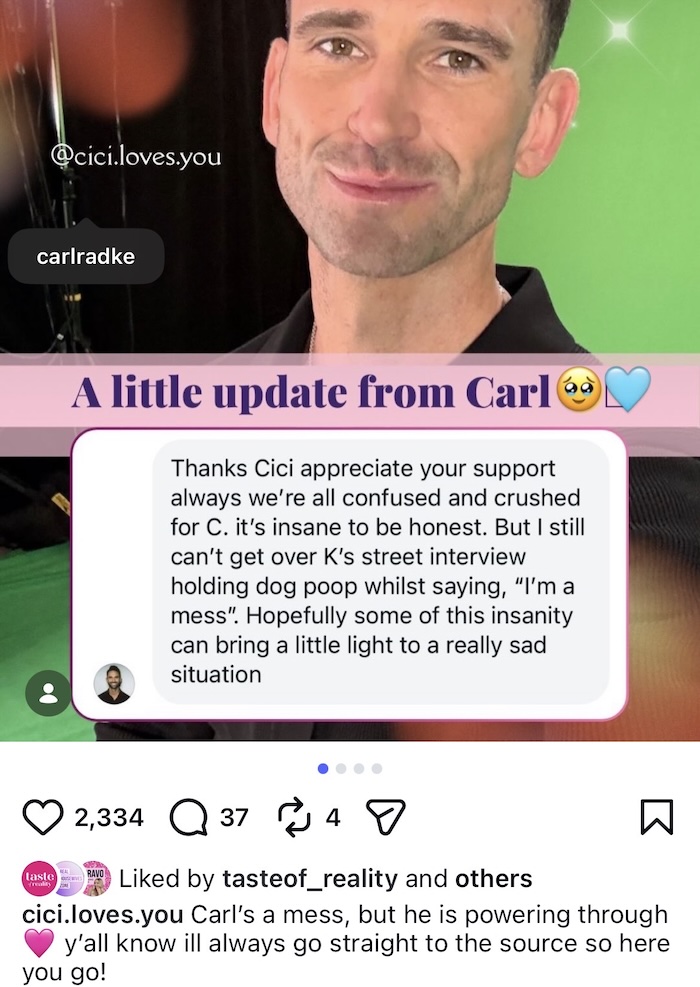 Summer House Carl Radke Reacts to West and Amanda's Romance