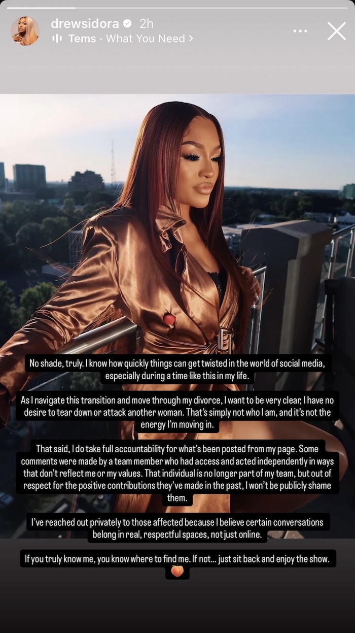 RHOA Drew Sidora Reveals She Fired Team Member for Sharing Inappropriate Posts From Her Social Media Account