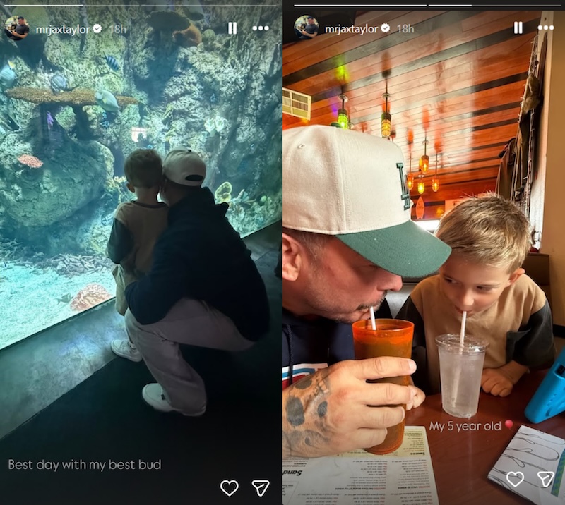 The Valley Jax Taylor and Son Cruz at Hooters for 5th Birthday