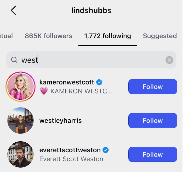 Summer House Lindsay Hubbard Unfollows West Wilson on Instagram