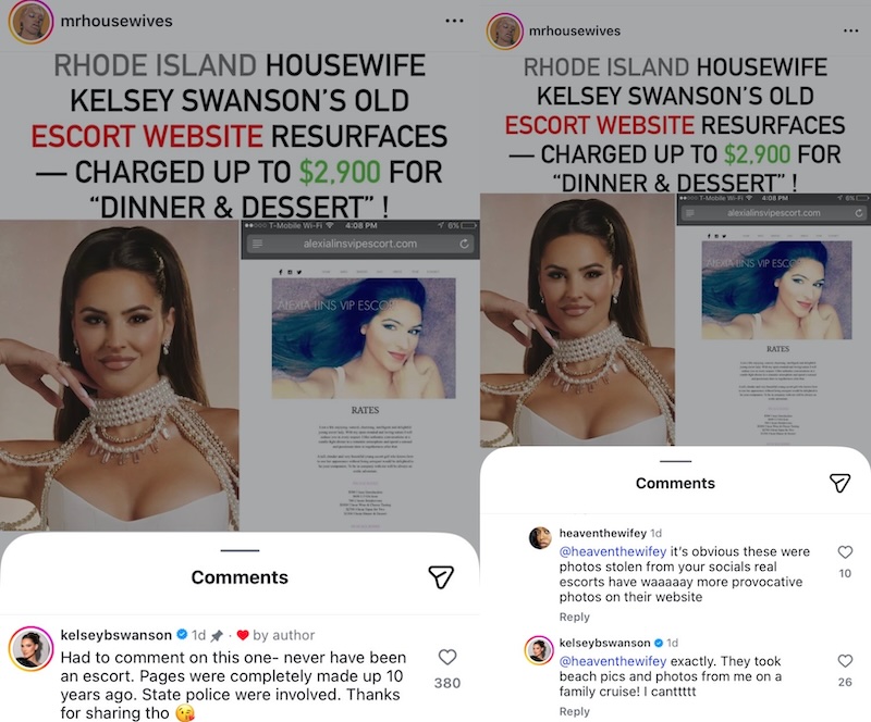 RHORI Kelsey Swanson Reacts to Rumors of Being an Escort