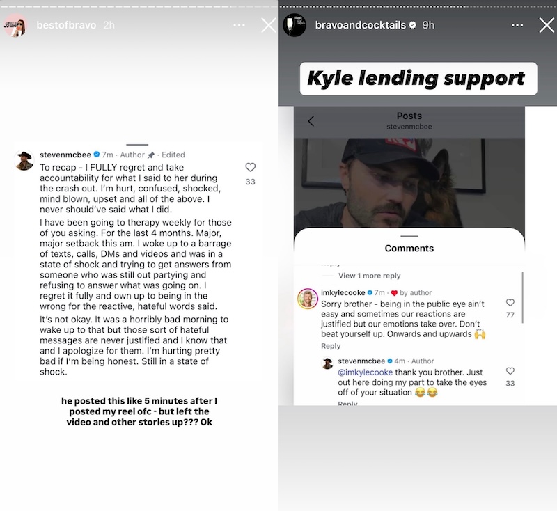 Steven McBee Apologizes for Crash Out