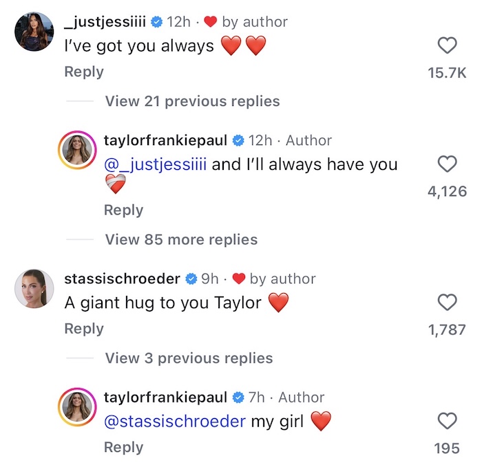 SLOMW Taylor Frankie Paul Gets Support From Jessi Draper After Post About Healing Following DV Incidents