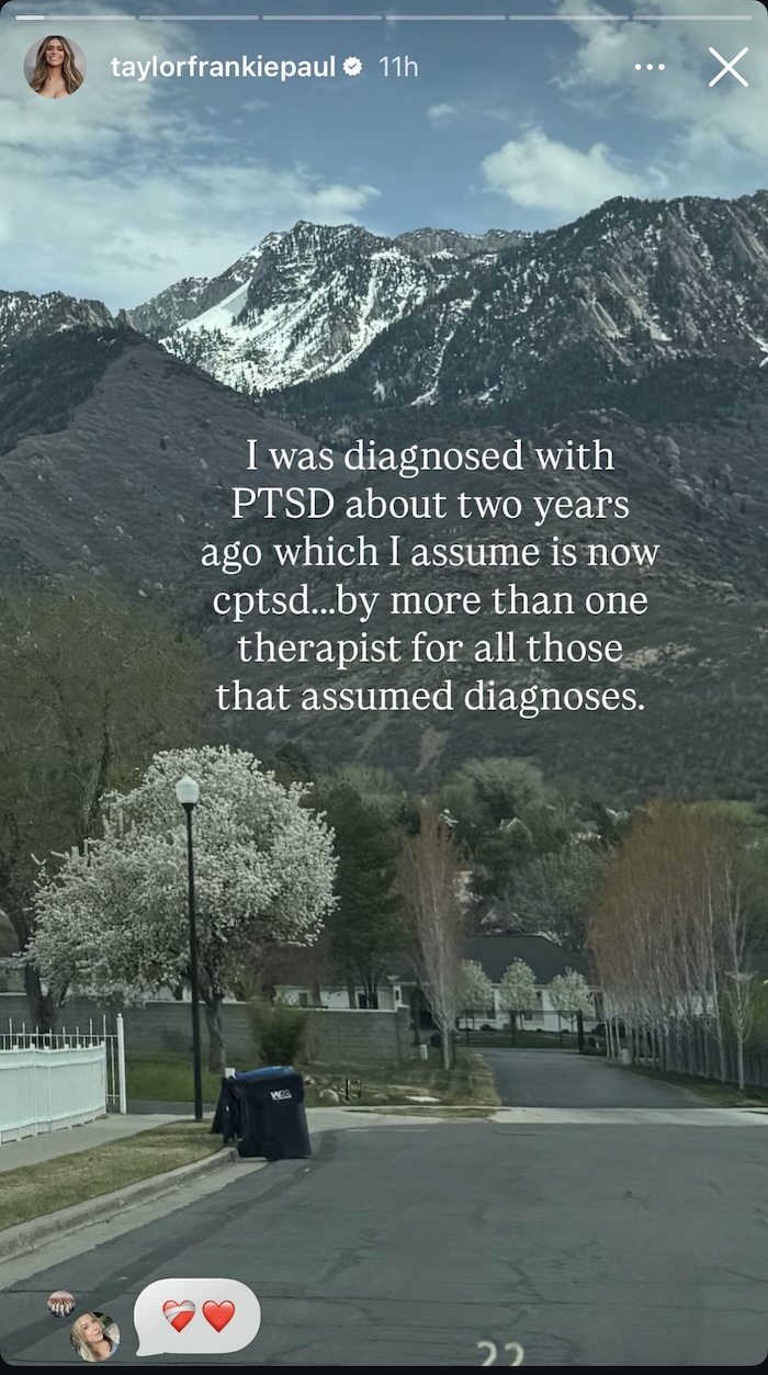 Taylor Frankie Paul Shares PTSD Diagnosis