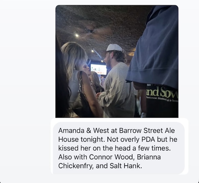 summer house west and amanda batula out at a bar in NYC