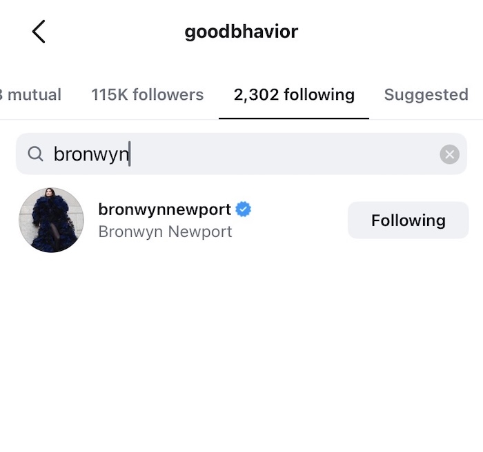 Brandon Good Still Follows Bronwyn Newport Amid Split Rumors