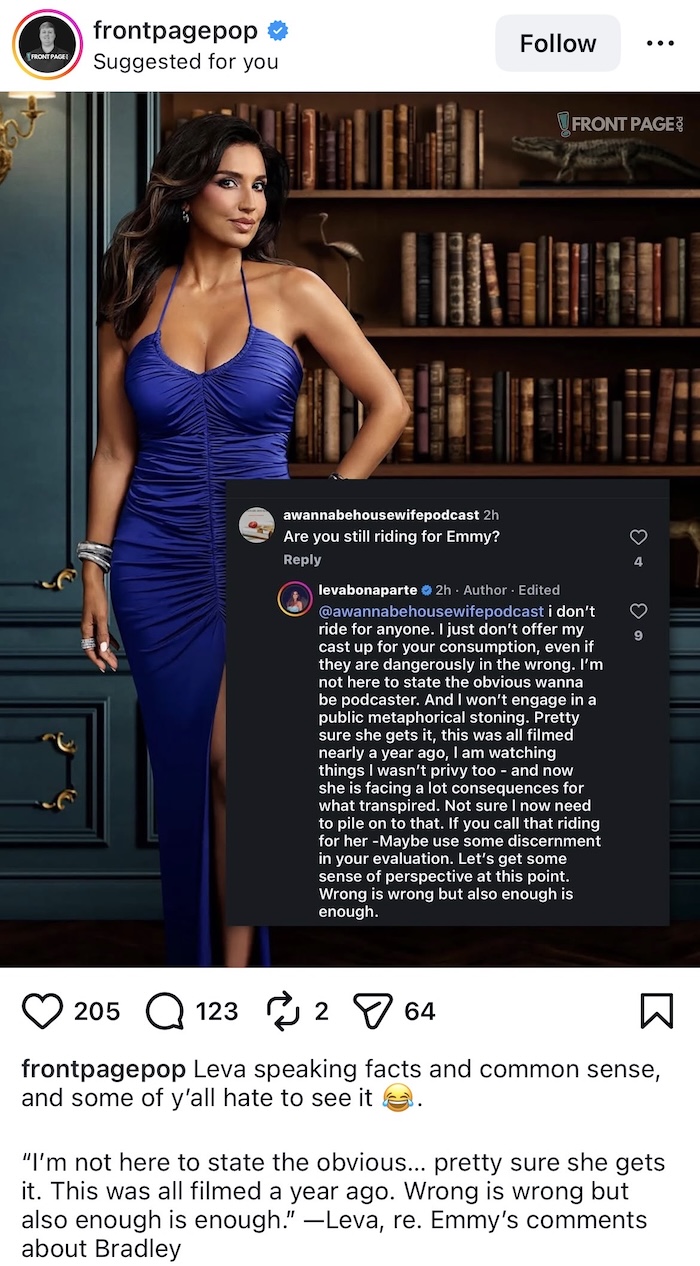 Southern Hospitality Leva Bonaparte Reacts to Emmy Sharrett Drama, Doesn't Want to Pile On
