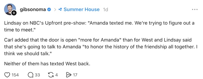 Summer House Lindsay Hubbard Reveals Plans to Meet Amanda Batula After West Wilson Scandal