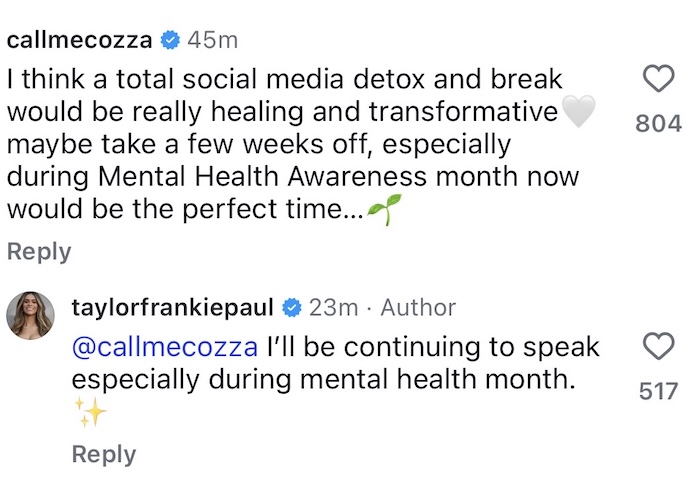 SLOMW Taylor Frankie Paul Refuses to Get Off Social Media
