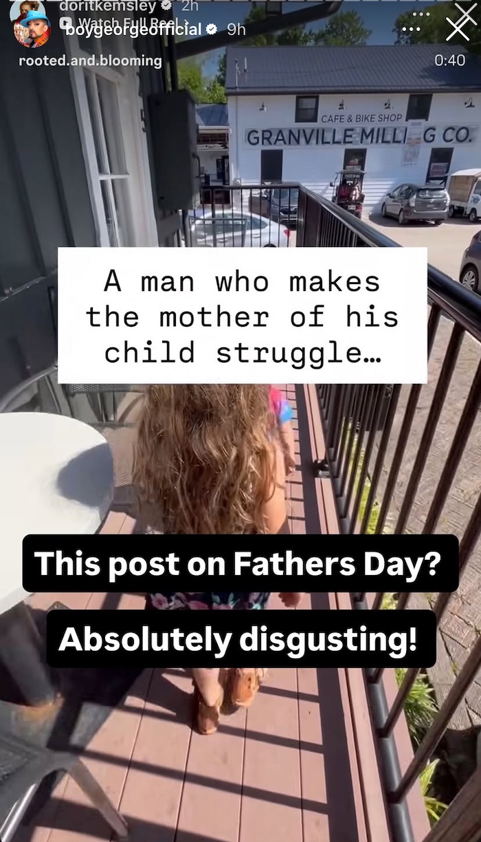 Boy George berates Dorit Kemsley for PK Diss on Father's Day