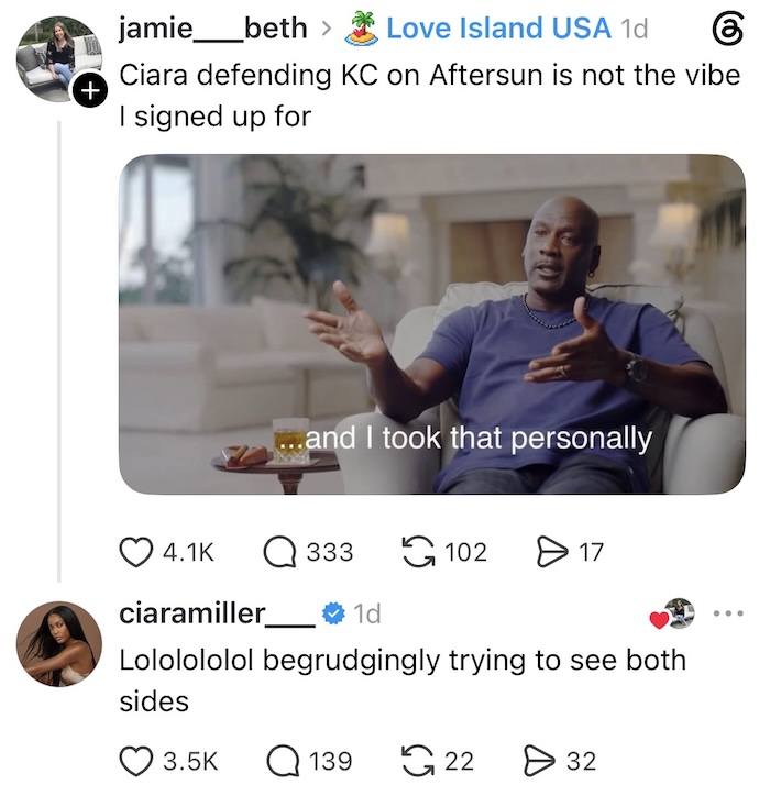 Ciara Miller Insists She Sees Both Sides on Love Island USA