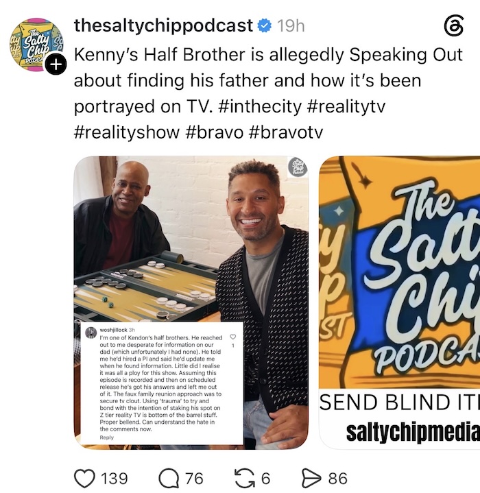 In the City Kenny Martin's Half-Brother Calls Him Out for Faux Family Reunion, Claims He Reunited With Dad for Clout