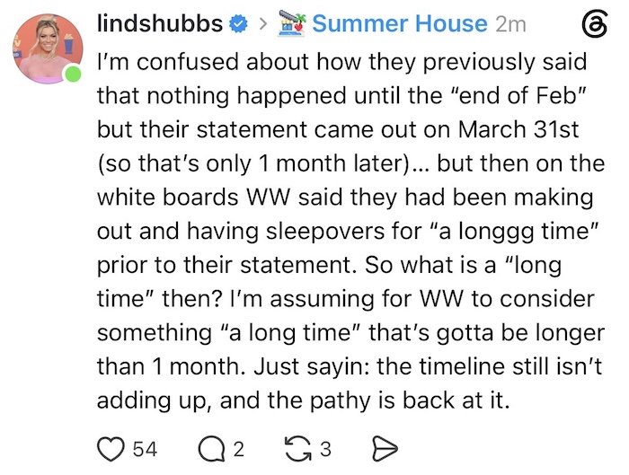 Summer House Lindsay Hubbard Shades West's White Board Interview, Questions Timeline of Amanda Batula Romance