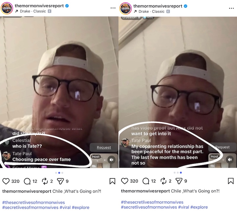 Tate Paul Chooses Peace as He Offers Update on Co-Parenting Relationship With Taylor Frankie Paul
