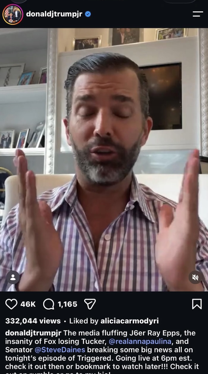 RHORI Alicia Carmody Likes Posts Shared by Donald Trump Jr