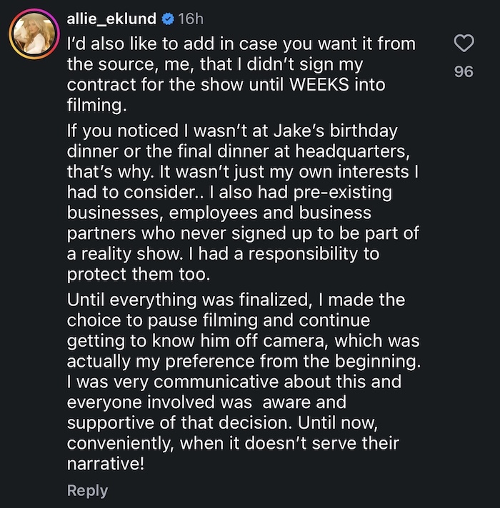 Allie Eklund Addresses Rumors About McBee Dynasty Contract