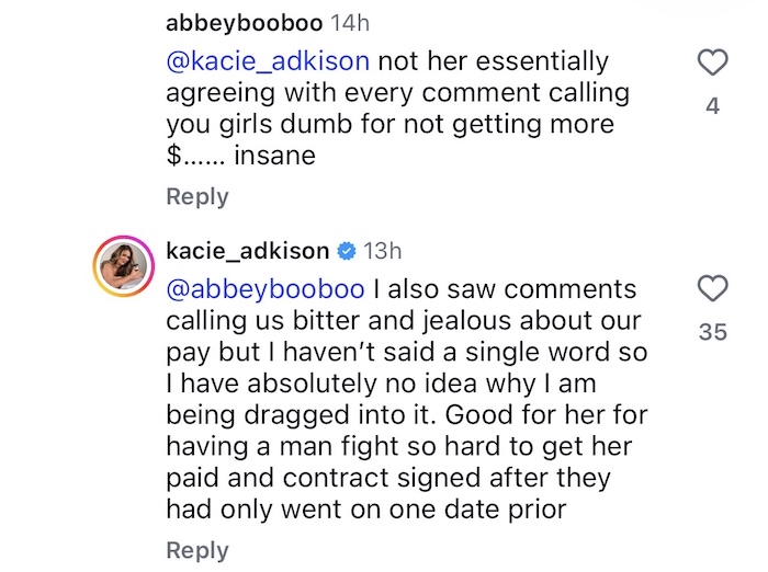Kacie Adkison Reacts to Allie Eklund suggesting She Was Bitter About McBee Dynasty Salary