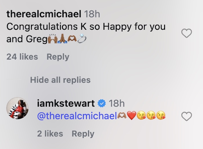 RHOP Keiarna Stewart Responds to Congratulatory Message About Engagement