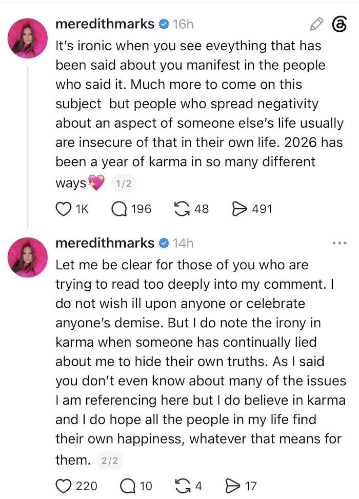 RHOSLC Meredith Marks Suggests Whitney and Angie's Splits Were Karma